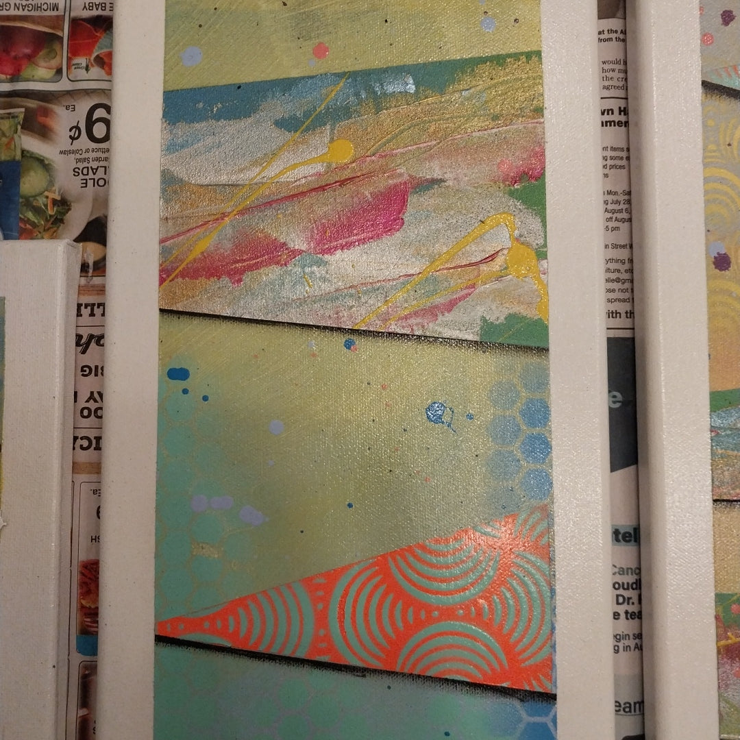 Crescendo - four panel acrylic painting