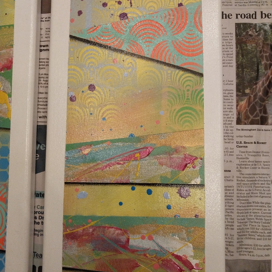 Crescendo - four panel acrylic painting