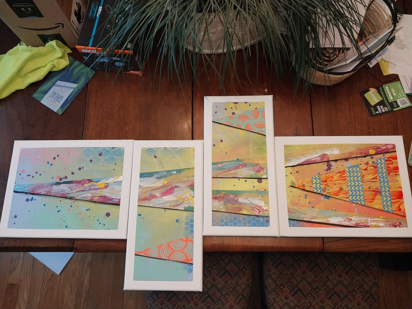 Crescendo - four panel acrylic painting