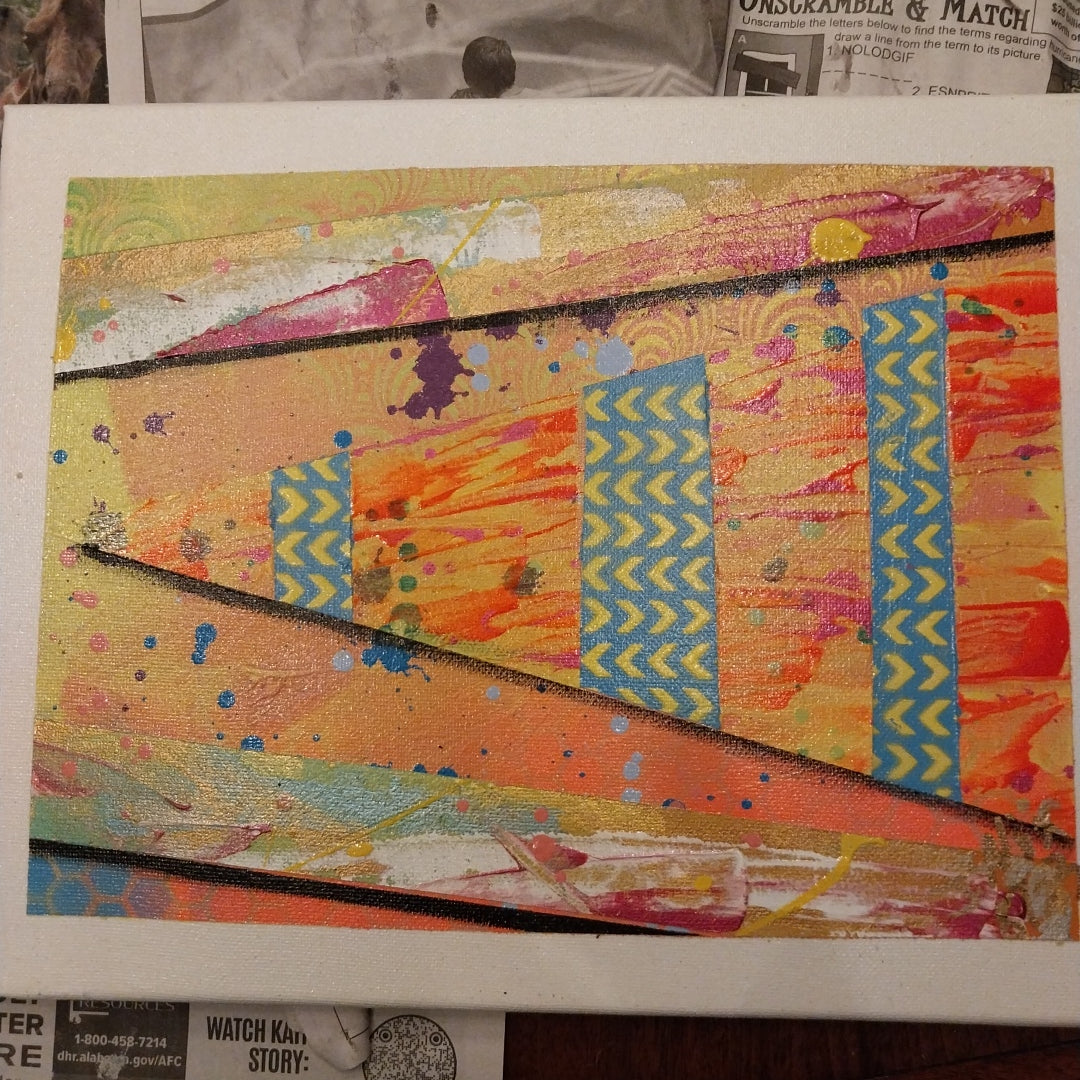Crescendo - four panel acrylic painting